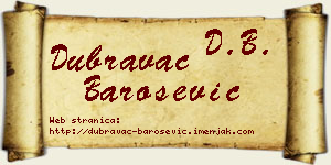 Dubravac Barošević vizit kartica